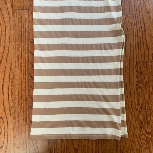 NWT Amo Dune Stripe T-Shirt Dress MSRP $168 | Tan/Cream | Size XS - Picture 6 of 12